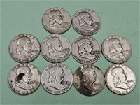 10-1958 Silver Half Dollar Coins