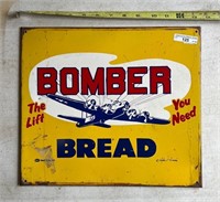 Bomber Bread metal sign