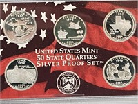 2004 US Mint Silver Quarters Proof Coin Set