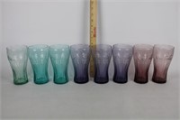 Lot of Coca Cola Drinking Glasses