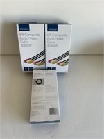 3- 6' Composite Audio/ Video Cable