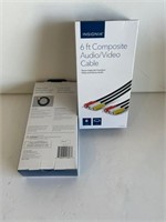 2- 6' Composite Audio/ Video Cable