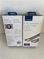 2- 6' Composite Audio/ Video Cable