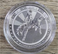 One Ounce Silver Round: Cowboy