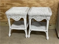 Pair of Wicker End Tables PU ONLY