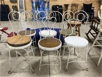 6 Ice Cream Parlor Chairs PU ONLY
