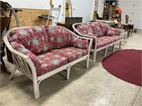 Bamboo Patio Couch, Loveseat and Coffee Table PU