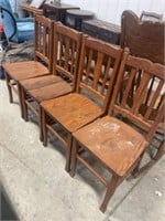 4 OAK DINING CHAIRS