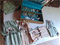 Large Silverware Set and Additional Pieces