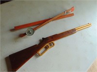Wood Tip Up and Toy Rifle