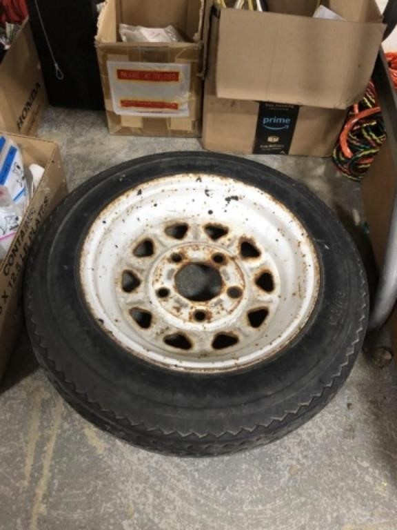 TRAILER TIRE AND WHEEL