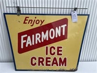 Porcelain Fairmont Ice Cream Sign - Double SIded