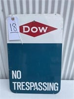 Porcelain Dow no Trespassing 1ft. x 18in.