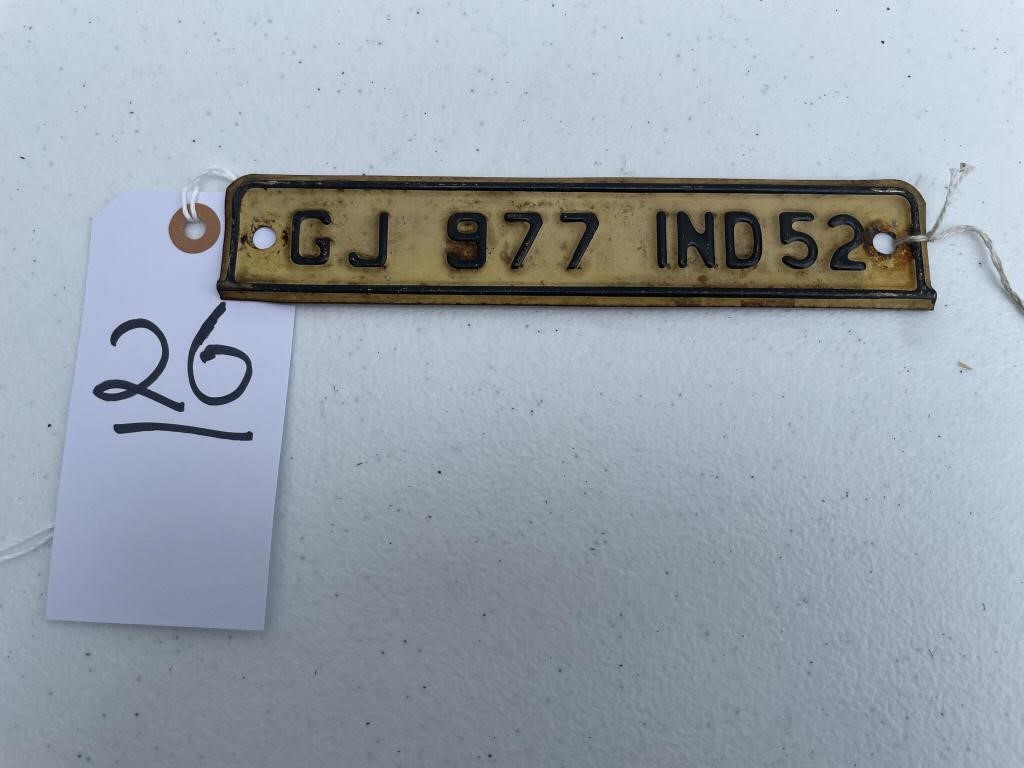 License Plate IND52