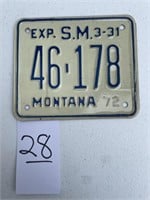License Plate Montana