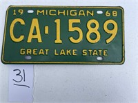License Plate Michigan 69