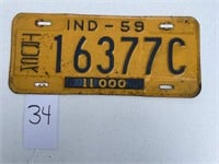 License Plate IND 59