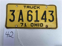 License Plate Ohio 71