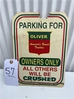 Plastic Parking Oliver Sign
