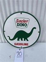 Porcelain Sinclair Dino Sign 12"