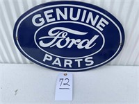 Porcelain Genuine Ford Parts 16.5in.