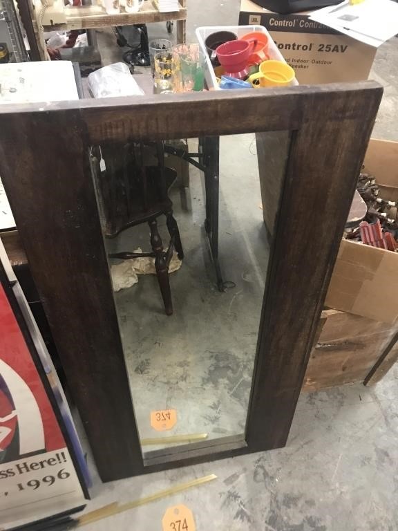 Wood Framed Rectangular Mirror