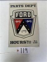 Fort Parts Dept. Sign 11in. by 17in.