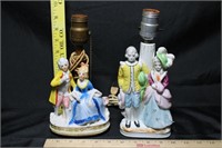 2 Colonial Couple Lamps