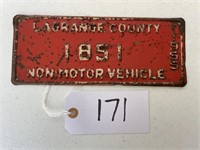License Plate Lagrange 1851