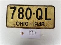 License Plate 1948 OH