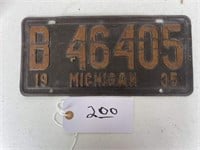 License Plate Michigan 1935