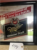 Miller Beer Mirror Sign