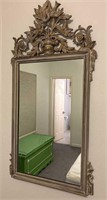 Carved Mirror With Love Bird Pediment
