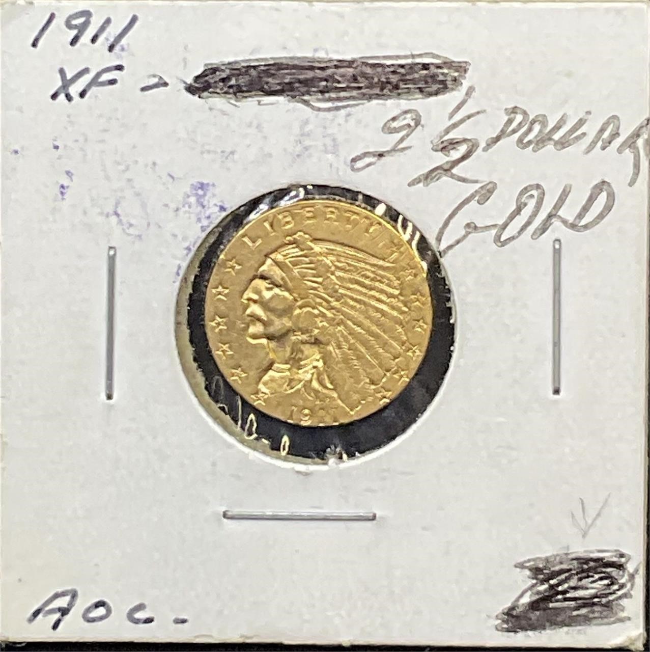 1911 US Indian $2.5 Gold Coin