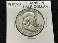 1957D Franklin Half Dollar