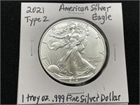 2021 American Eagle Silver Dollar T2