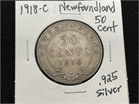 1918-C Newfoundland 50 Cent Piece