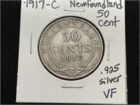 1917-C Newfoundland 50 Cent Piece