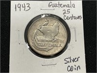 1943 Guatemala 25 Centavos