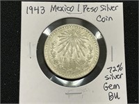 1943 Mexico 1 Peso