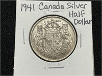 1941 Canada Silver Half Dollar