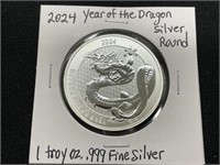2024 Year of the Dragon Silvver Round