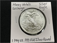 Money Metals Exchange Eagle Silver Round