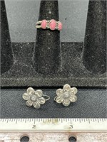 Sterling Silver Ring & Earrings