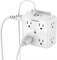 NEW Multi Plug Wall Outlet Extender w/3 USB Ports