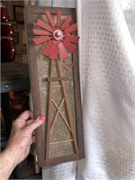 Hand Made Wooden Windmill Wall Art