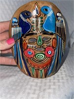 Hand Painted and Glazed Terra Cotta Mask