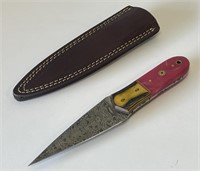 Damascus Knife w/Sheath