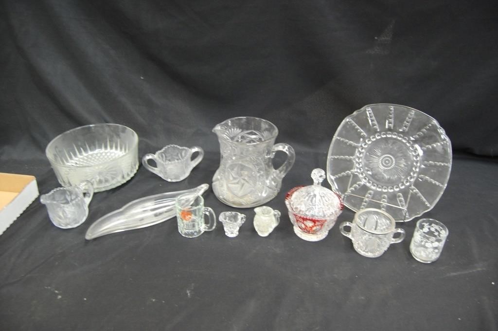Clear Glassware- Vase/Glasses/Plater/Bowls