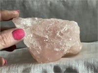Pink Rose Quartz Crystal Rock